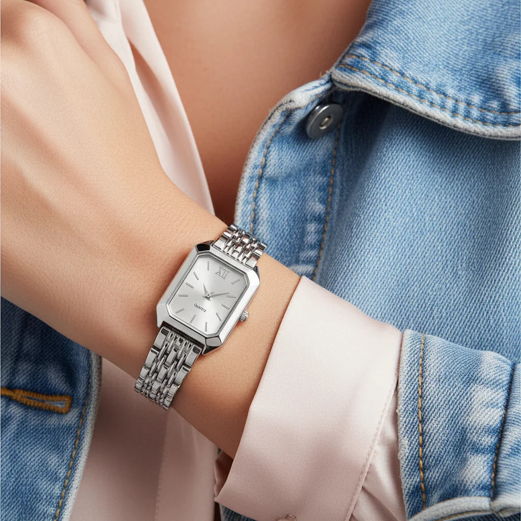 Montre pour Femme Quartz Argent blanc