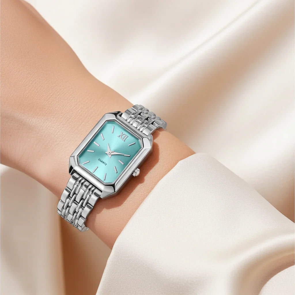 Montre pour Femme Quartz Argent Bleu