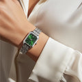 Montre pour Femme Quartz Argent Vert
