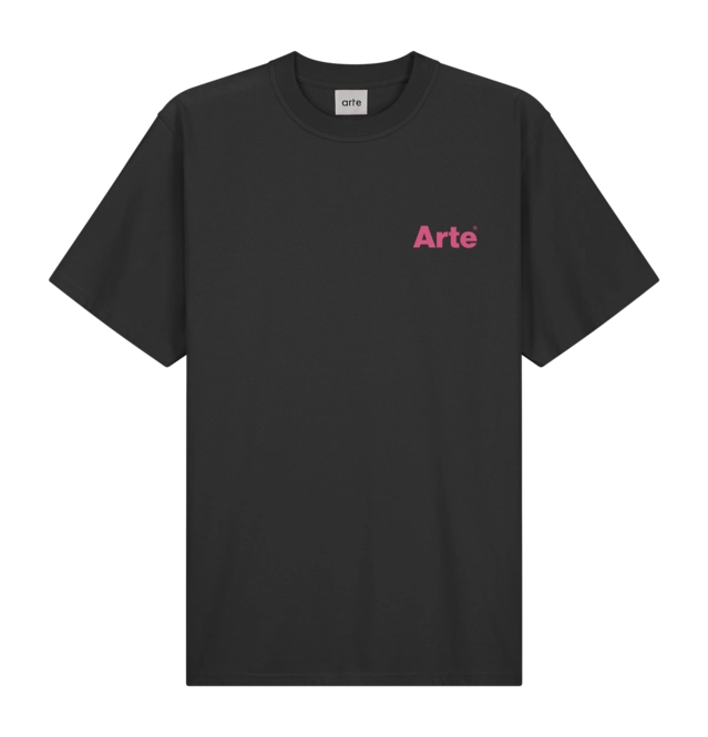 T-shirt ART Noir avec motif Bleu