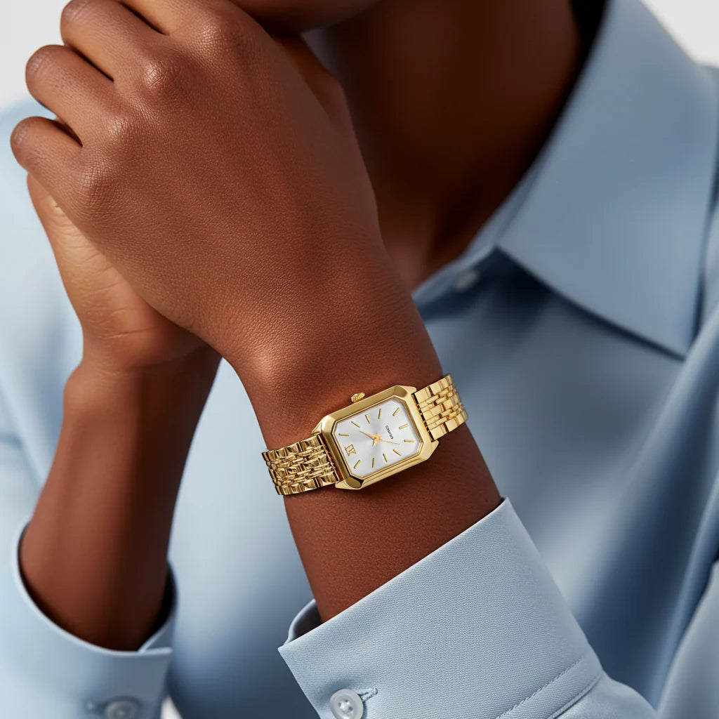 Montre pour Femme Quartz Or Blanc